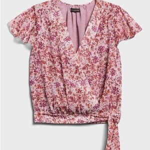Banana Republic Smocked Floral Blouse